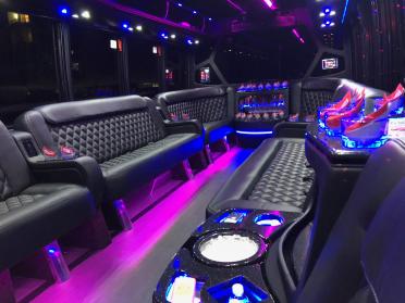 Portland 15 Passenger Party Bus Interior