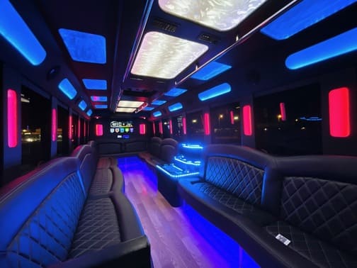 Portland 35 Passenger Party Bus Interior
